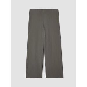 NWT Eileen Fisher Women's Washable Stretch Crepe Wide Ankle Pants in Grove - 3X